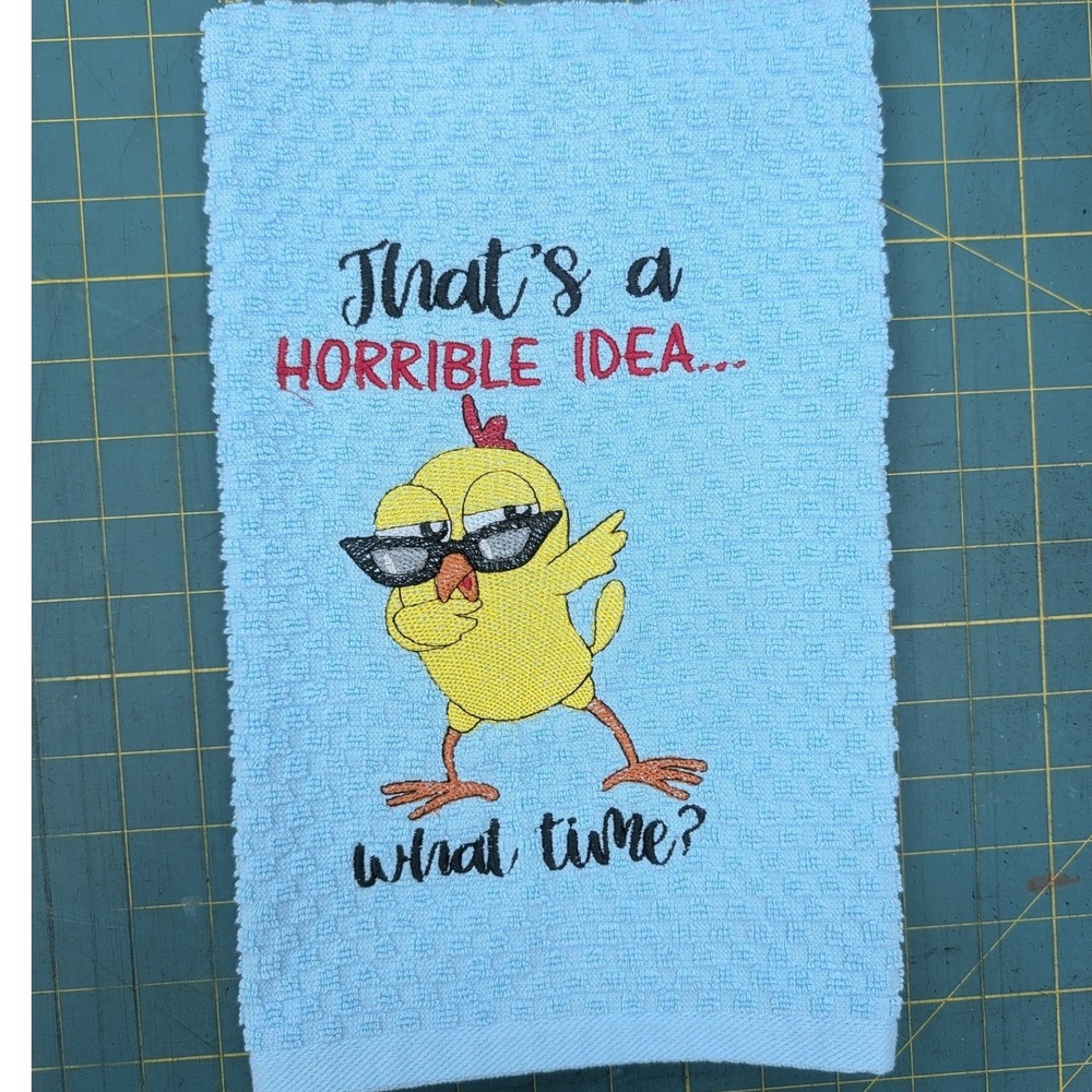 That's a HORRIBLE Idea..What TIme? Kitchen Bath Bar Tea Hand Towel